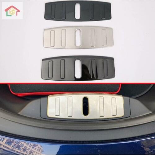 For Tesla Model 3 2017 2018 2019 2020 Stainless Steel External Front Model Boot Trunk Cover Plate Trim