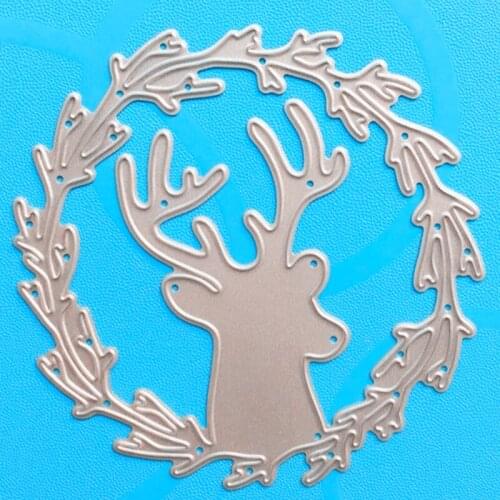 YLCD410 Deer Circle Metal Cutting Dies For Scrapbooking Stencils DIY Album Cards Decoration Embossing Folder Die Cutter Molds