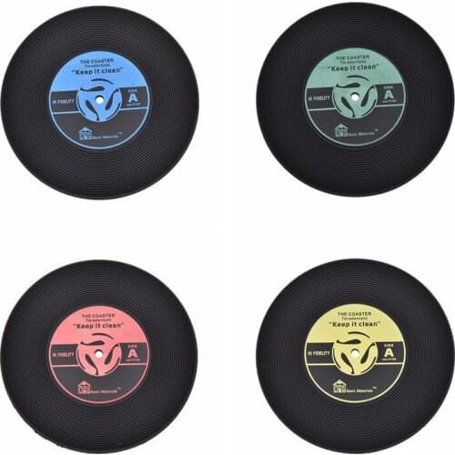 1pcs Vinyl Record Table Mats Drink Coaster Table Placemats Creative Coffee Mug Cup Coasters Heat-resistant Nonslip Pads