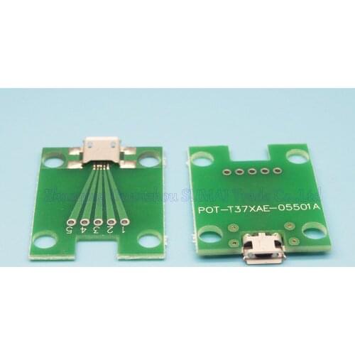 10pcs MICRO USB CONNECTOR with test board for Samsung Huawei millet etc interfaces