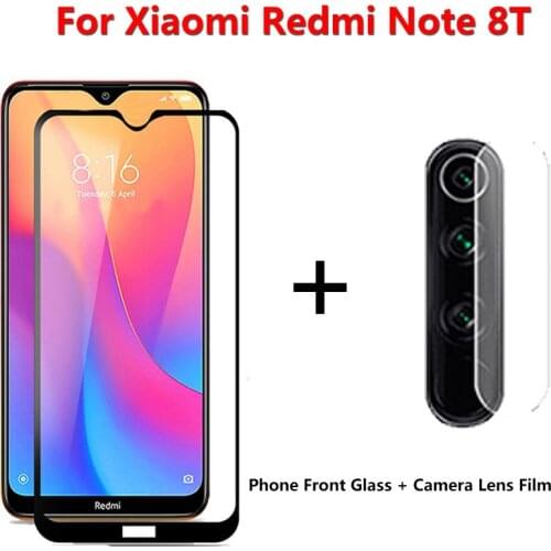 2 in 1 Rear Camera Glass + Screen Tempered Glass For Xiaomi Redmi Note 8T Screen Protector Glass On Redmi Note 8 t lens Glass