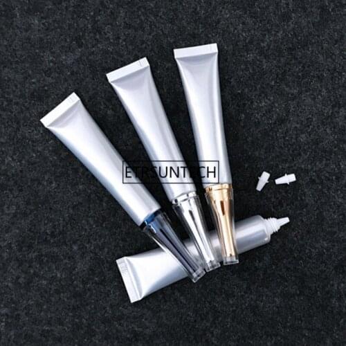 20ml/g Silver plastic Empty bottle whit Inner cover Eye Gel Cream Sample Cosmetic Containers Packaging F1925
