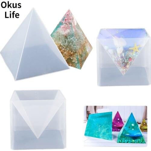 2021 Large Pyramid Epoxy Resin Mold DIY Orgonite home decoration Pottery Polymer Clay Plaster Concrete Cement Silicone Molds