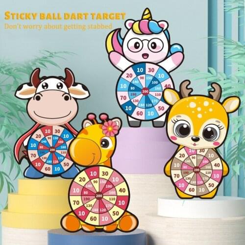 2021 Cartoon Magic Children Dip The Ball Dart Board Dart Target Indoor Children Throwing Sports Toys