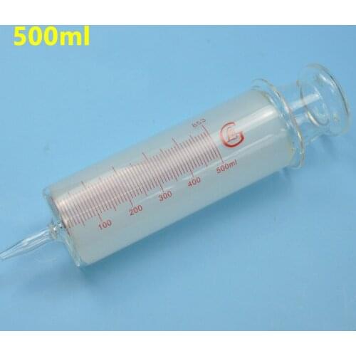 500ml Glass Syringes Large sausage device Glass sample extractor Glass Injector large caliber