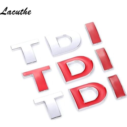 Car 3D TDI Badge Emblem Decal Sticker Logo for VW Golf JETTA PASSAT MK4 MK5 MK6 skoda seat Car styling Car Accessories