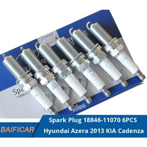 Baificar Brand New Genuine OEM Parts Engine Ignition Spark Plug 18846-11070 6PCS For Hyundai Azera 2013 KIA Cadenza 2014 - 2016
