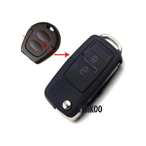 FOB Key Blanks Case For VW Jetta 2 Buttons Modified Flip Folding Remote Key Shell