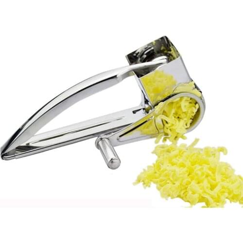 Rotary Grater,Stainless Steel Rotary Cheese Grater,Hand-Crank Rotary Shredder Multifunctional Vegetable Cutter Kitchen Gadgets