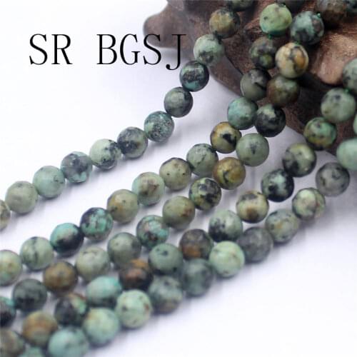 Free Shipping 4mm 6mm 8mm 10mm Faceted African Turquoises Gems Stone Jewelry DIY Loose Beads Strand Wholesale 15"
