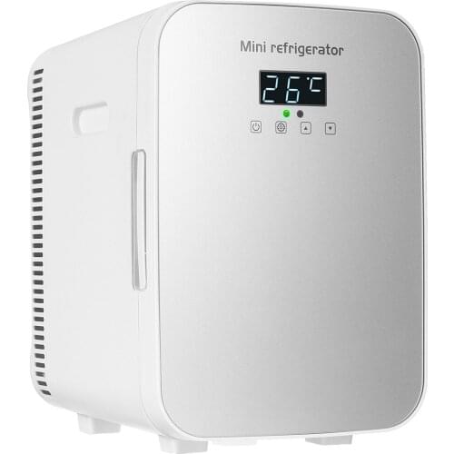 15L Car Home Auto Refrigerator Dual Core Freeze Heating Food Fruit Storage Fridge Cooler for Home Travel Camping DC12-24V/AC220V