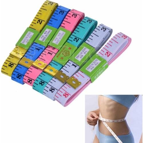 Nice 1.5M 60inch Soft Flat Tape Ruler Mini Colourful Tailor Diet Body clothes measure #40383
