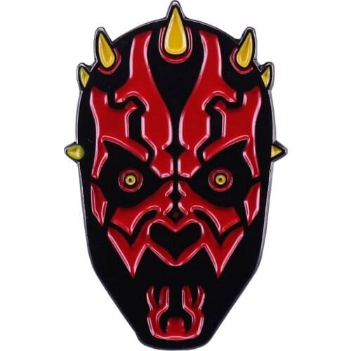 HOSENG Darth Magic Brooch Sci-Fi Movie Badge Black Red Color Metal Enamel Pin HS_637