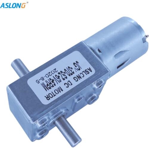Jgy-370 Dc Worm Geared Motor Double Shaft High Torque Low Speed 6V24V 12V Electric Motor Dc Reversed Self-Lock Dual Output Shaft