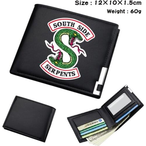 Riverdale South Side Serpents Cosplay PU Leather Short Wallet Card Holder Money Bag Coin Purse Christmas Gift