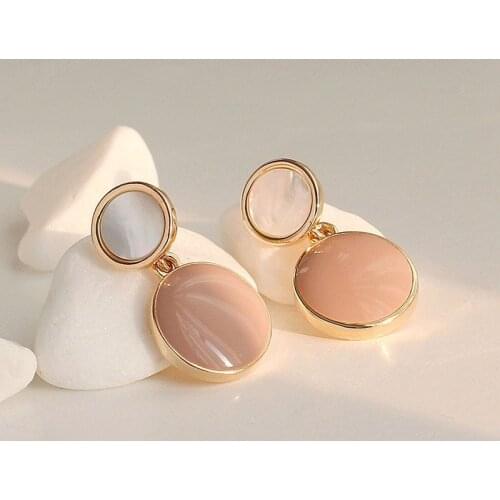 Red Green Enamel Water Drop Earrings for Women Piercing Ear Jewelry Korean Female Hanging Earring Lovely Gift