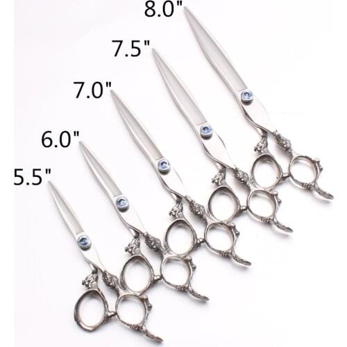 5.5" 6" 7" 7.5" 8" 440C Engraving Logo Barber Shop Human Hair Scissors Cutting Scissors Normal Shears Animal Hair Scissors C9107