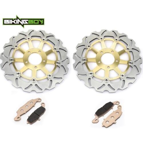 BIKINGBOY For Kawasaki Z 750 04-06 Z750 S 05-07 ZR-7 99-04 ZR7S 01 02 03 04 ZR 750 Front Brake Discs Rotors Disks + Pads Set