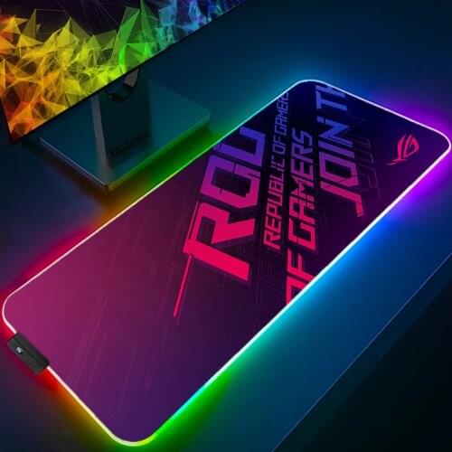 RGB Gaming Mause Pad Computer Gamer Mousepad ROG XXL Large Game No-slip Mouse Mat Big Mouse Pad PC Laptop Keyboard Desk Carpet