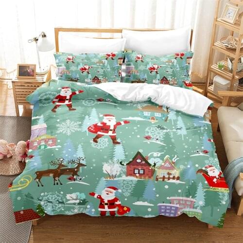 3D Christmas Bedding Set Queen Bedding Duvet Cover Set Bedding Set Bed Cover Cotton Queen Bedroom Bed Cover Set Bed Set Bedding