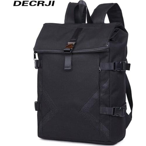 DECRJI Men Backpack Fashion Anti theft USB charge Laptop Bagpack 3M Reflective Stripe Large Capacity School Bags Bolsa Masculina