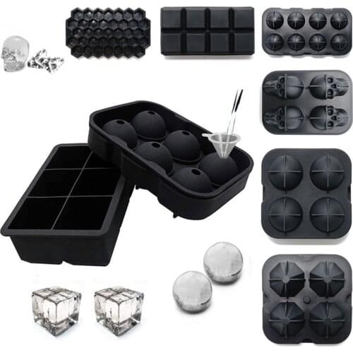 Silicone Ice Tray Mold Whiskey Drink Skull Ice Cube Mold Ice Cube Maker Chocolate Molds Fade Resistant Easy To Remove Ice Trays