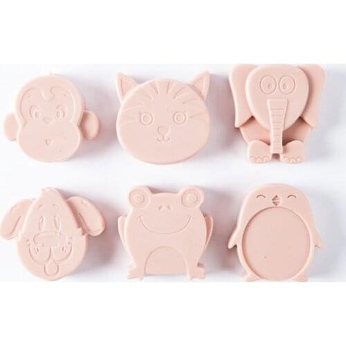 6-Cavity Kids Animals Silicone Soap Mold Chocolate Candy Bath Bomb Molds DIY Soap Making Tool