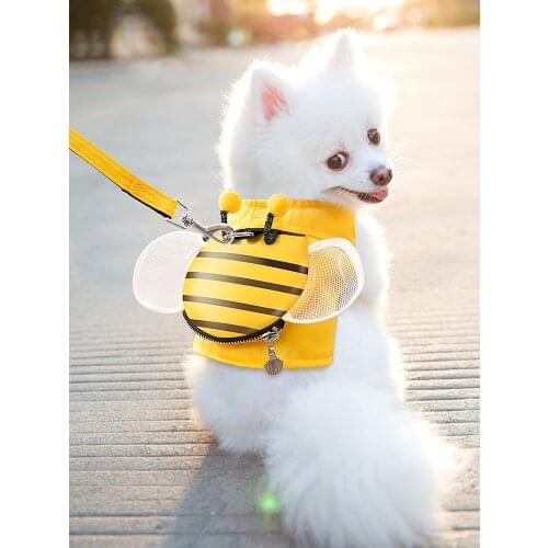 Pet Dog Traction Rope Bee Vest-Style Dog Chain Walk The Dog And Cat Small And Medium-Sized Dog Chihuahua French Bulldog Pet Supp