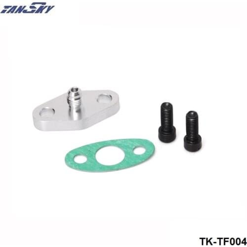 T3 T4 TB03 T04B T04E T60 T61 TURBO OIL FEED/INLET FLANGE AN4 +GASKET TK-TF004