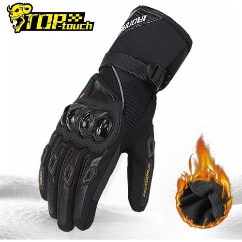 Waterproof Motorcycle Gloves Winter Moto Gloves Thermal Fleece Lined Winter Touch Screen Non-slip Motorbike Riding Gloves