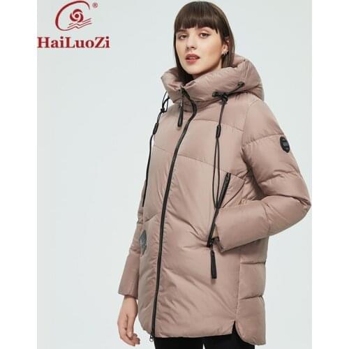 HaiLuoZi 2021 Winter Women Coat Collection Womens Warm Jacket Plus Size Jackets Windproof Oversize Outerwear Hooded Parkas 82
