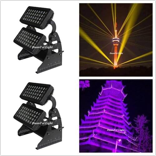 10lot Ip65 RGBW 4in1 DMX LED Stage Wall Washer Light 72*10w 4in1 Quad Color City LED Wash Light