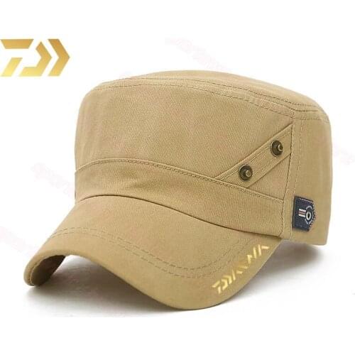 2021 DAIWA Adult Men Adjustable Fishing Sunshade Sport Baseball Fishermen Hat Cap Black Special Bucket Hat With Letter Cap
