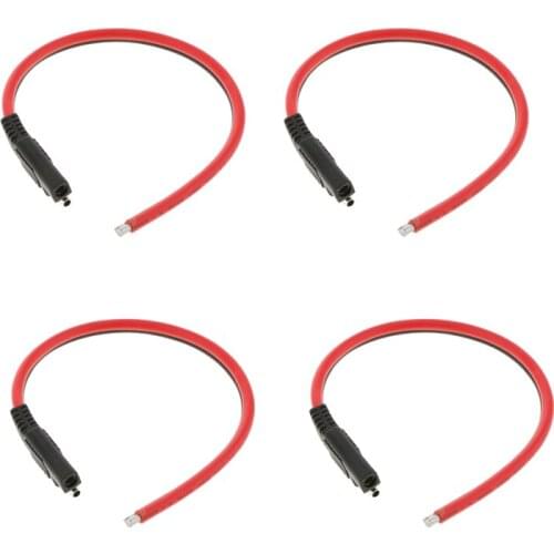 4pcs/pack 18AWG Motorcycle Generator Solar Panel SAE Plug Cable Connector Power Battery Extenstion Cord 30cm