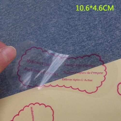 50PCS/pack Swimsuit Lingerie Underwear Panties Adhesive Stickers Tags Transparent Hygiene Labels DIY Decoration