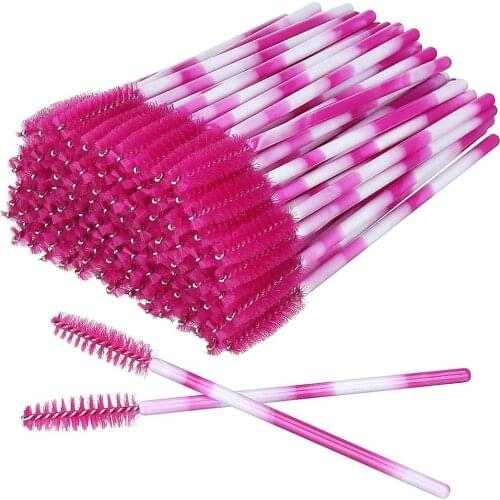 500Pcs/Pack Disposable Micro Eyelash Brushes Mascara Wands Applicator Colorful Handle Eyebrow Comb Spoolers Makeup Tool Kit