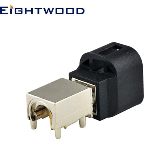 Eightwood 5PCS Car HSD RF Connector Adapter Fakra 4pin Black/9005 Jack Female PCB Mount Right Angle Crimp for 535 Cable USB