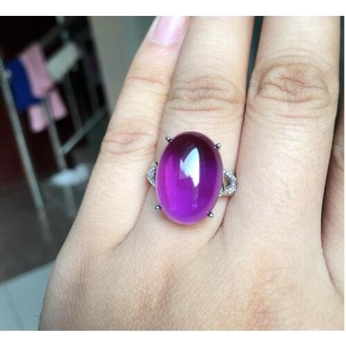 Amethyst ring Free shipping Natural real amethyst 925 sterling silvert Fine purple crystal 12*16mm gemstone