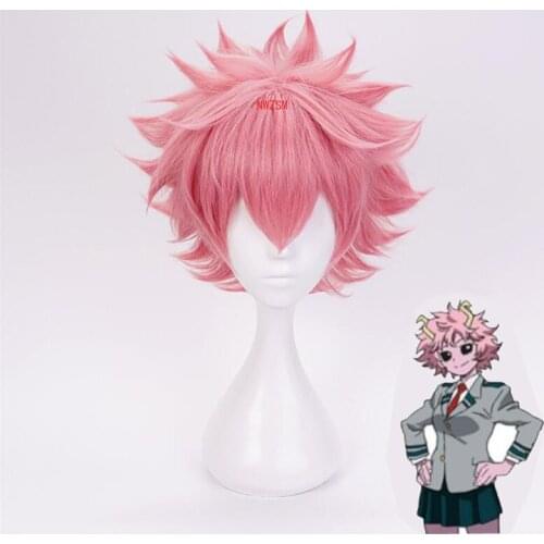 Boku no Hero Academia Mina Ashido Wig Cosplay Costume My Hero Academia Men Women Short Synthetic Hair Party Role Play Wigs