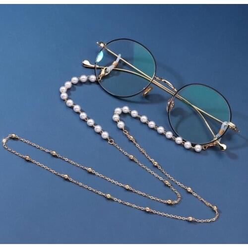 Gold Color Glasses Chain For Women Pearl Mask Chain Lanyard Boho Glasses Strap Sunglasses Cords Casual Glasses Accessories