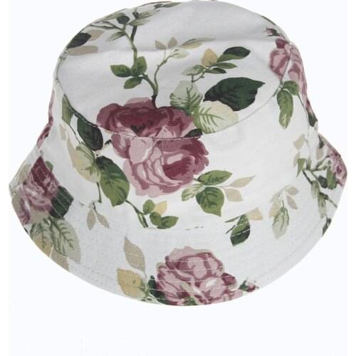 Children Summer Hat Flower Print Girls Sun Caps Boys Fisherman Hat Kids Buckets Baby Hats Caps