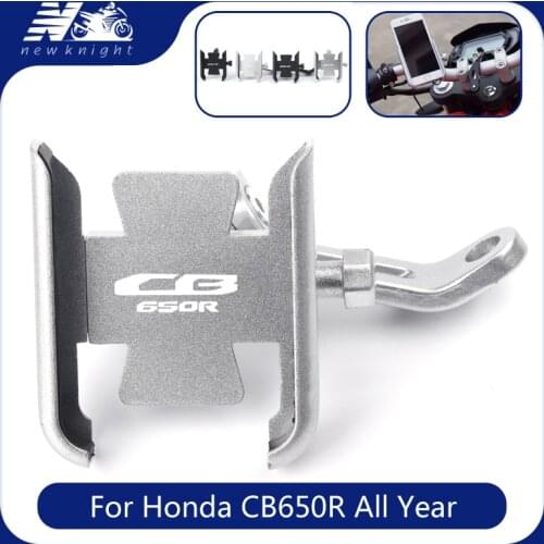For Honda CB650R 2020 2021 All Year Motorcycle Mobile Phone Holder GPS Navigator Rearview Mirror Handlebar Bracket Accessories