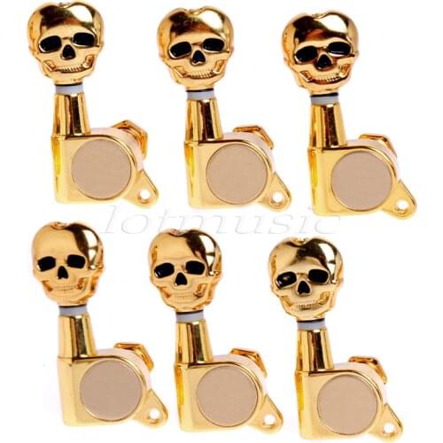 Guitar Tuning Pegs 6R Machine Heads for Electric Acoustic Guitar Parts Tuners Inline Silver Chrome Gold