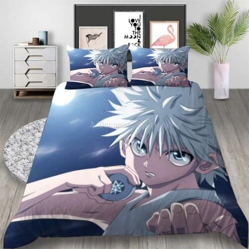 New Japan Anime HUNTER X HUNTER Bedding Set Anime Bed Duvet Cover For Kids Adults Comfortable Quilt Bed Clothes (NO Sheet) AYR