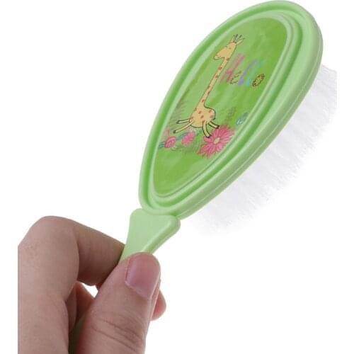 Newborn Baby Natural Wooden Boys Girls Soft Wool Hair Brush Head Comb Infant Head Massager Portable Bath Brush Comb For Kids