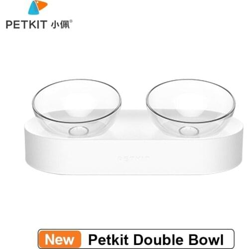 Petkit 15 Degree Adjustable Double Bowl Place Food and Water Together Dual-purpose Convenient Cat Bowl Pet Feeding Bowl