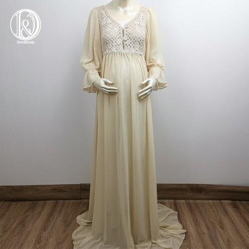 Don&Judy Boho Pregnancy Dress Photography Props Maternity Maxi Party Evening Gown Dresses For Photo Shoot Pregnant Women Clothes