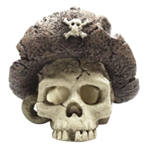 Resin Easter Island Head Bone Skull Statue Terrarium Reptile Hide Cave Aquarium Fish Tank Landscape Decor Ornament Accessories