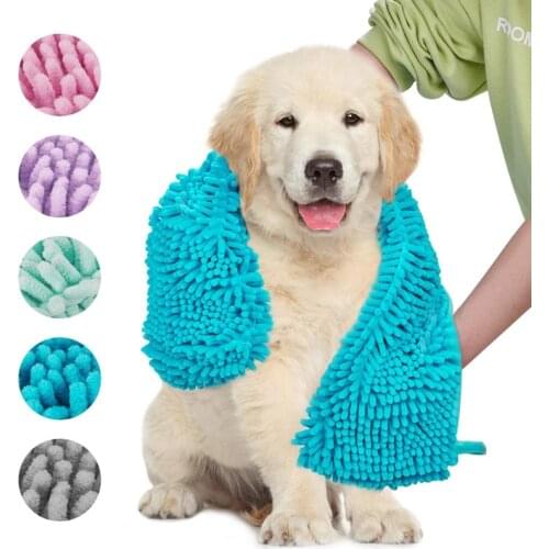 Fiber Pet Bath Towel Strong Water Absorption Bathrobe for Dog Cat Soft Grooming Quick-drying Multipurpose Cleaning Tool Supplies