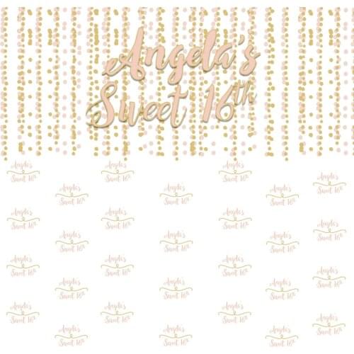 Custom Sweet 16 Birthday Dreams Sequins backgrounds High quality Computer print party backdrop